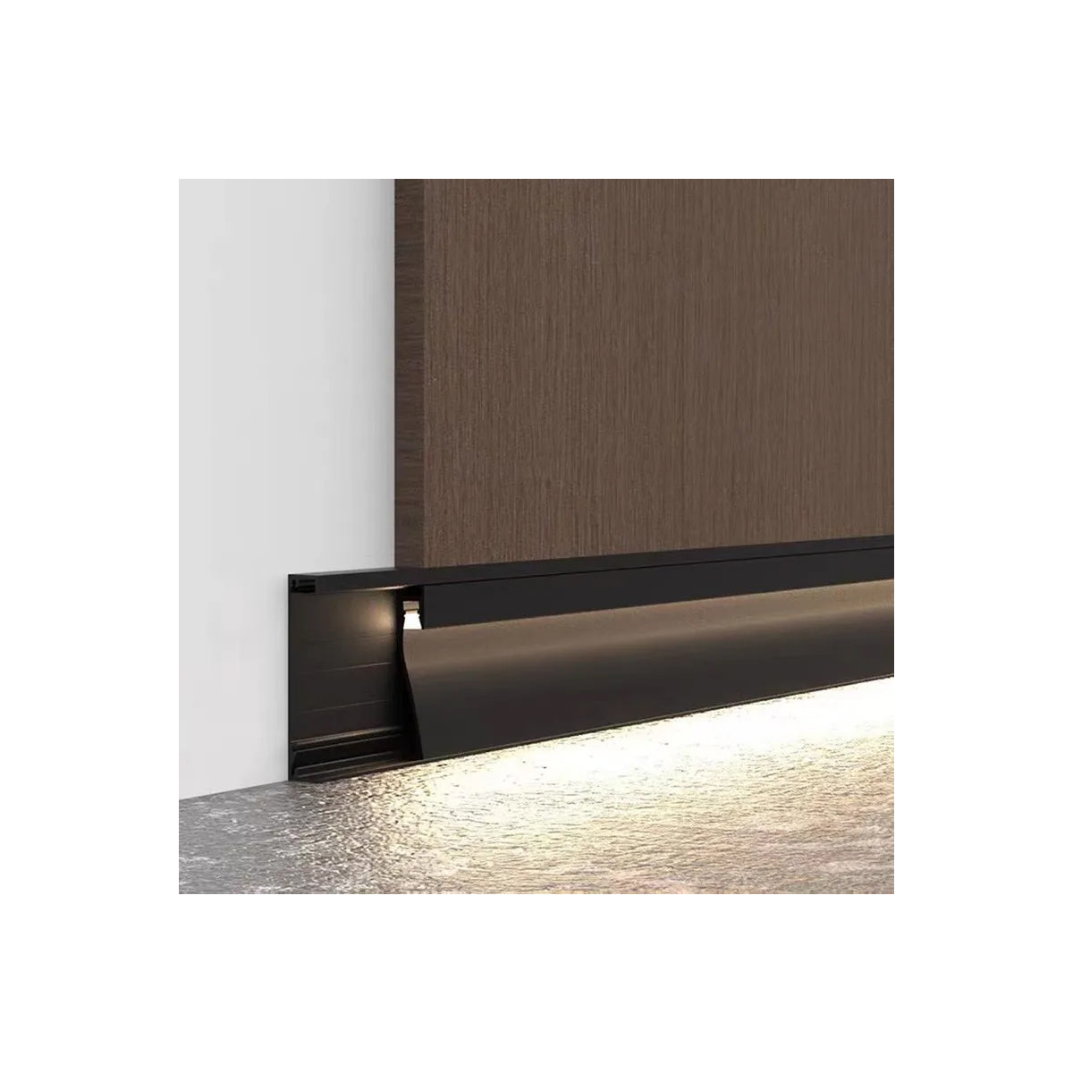 SKIRTINGBOARD-PROFILE 70850-3M Προφίλ Αλουμινίου - Βάση & Ψύκτρα Ταινίας LED με Λευκό Γαλακτερό Κάλυμμα - Επιφανειακή Χρήση για Περβάζι - Πατητό Κάλυμμα - Ασημί - 3 Μέτρα - Μ300 x Π1.6 x Υ8cm