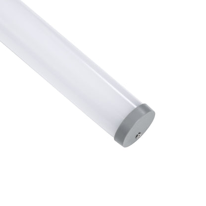 ALP-ROUND TUBIT 70853-3M Επιφανειακό & Κρεμαστό Προφίλ Αλουμινίου με Λευκό Γαλακτερό Πατητό Κάλυμμα για Ταινίες LED IP20 - Ασημί & Λευκό - Μ300 x Π3 x Υ3