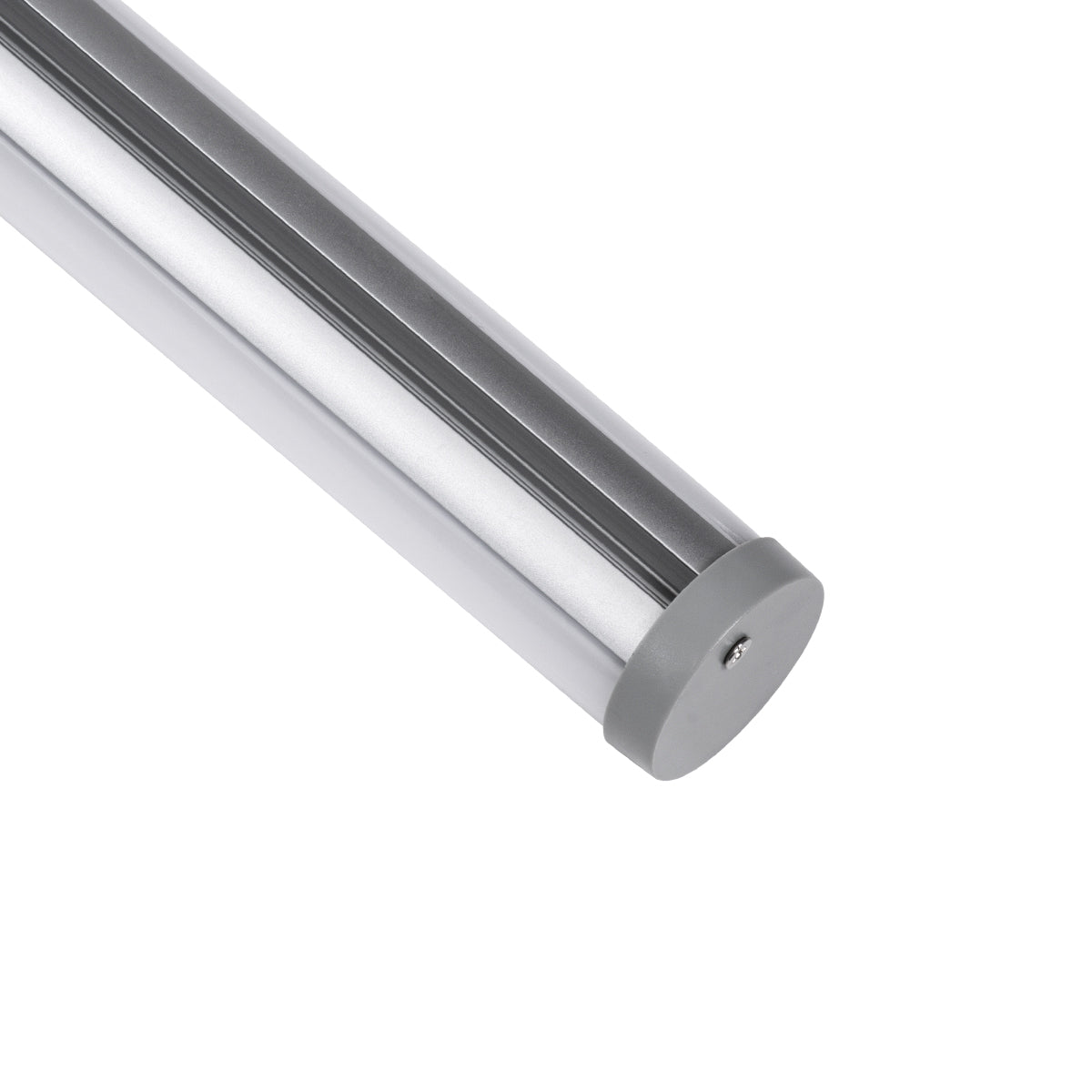 ALP-ROUND TUBIT 70853-3M Επιφανειακό & Κρεμαστό Προφίλ Αλουμινίου με Λευκό Γαλακτερό Πατητό Κάλυμμα για Ταινίες LED IP20 - Ασημί & Λευκό - Μ300 x Π3 x Υ3