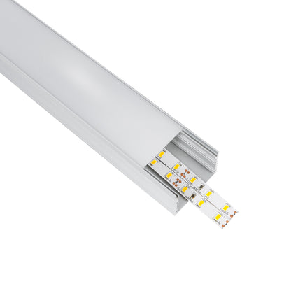 UNDERGROUND-PROFILE 70860-1M Προφίλ Αλουμινίου - Βάση & Ψύκτρα Ταινίας LED με Λευκό Γαλακτερό Κάλυμμα - Ενδοδαπέδια Χωνευτή Χρήση σε Δρόμους - Πατητό Κάλυμμα Υψηλής Αντοχής & Ανθεκτικότητας σε Βάρος - Ασημί - 1 Μέτρο - Μ100 x Π5 x Υ3.5cm