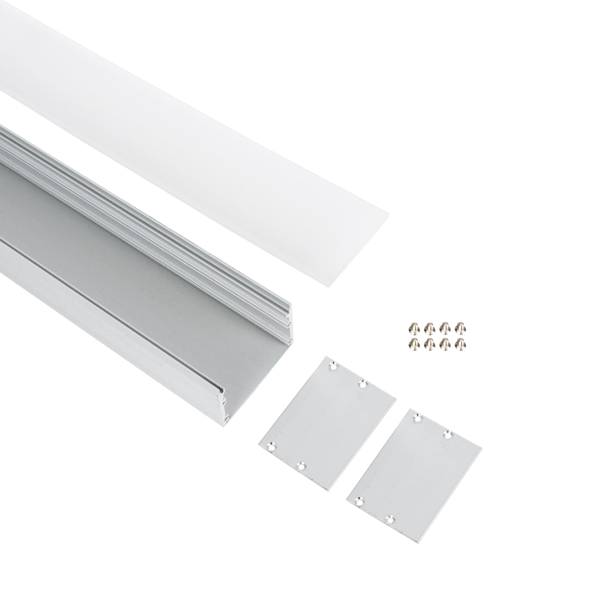 UNDERGROUND-PROFILE 70860-1M Προφίλ Αλουμινίου - Βάση & Ψύκτρα Ταινίας LED με Λευκό Γαλακτερό Κάλυμμα - Ενδοδαπέδια Χωνευτή Χρήση σε Δρόμους - Πατητό Κάλυμμα Υψηλής Αντοχής & Ανθεκτικότητας σε Βάρος - Ασημί - 1 Μέτρο - Μ100 x Π5 x Υ3.5cm