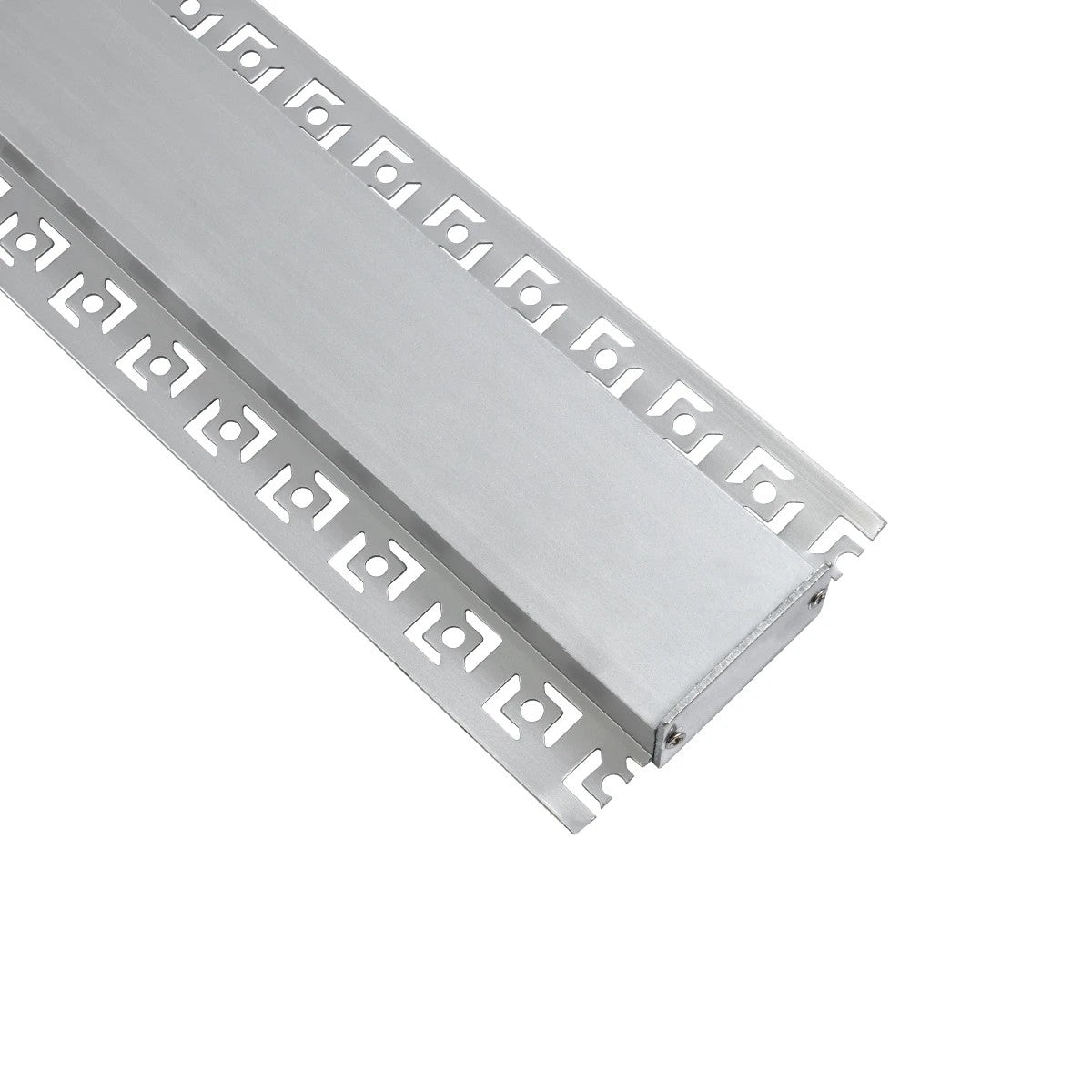 ALP-PLASTERIN GYPSO 70861-1M Χωνευτό Προφίλ Αλουμινίου Ειδικό για Γυψοσανίδα με Λευκό Γαλακτερό Πατητό Κάλυμμα για Ταινίες LED IP20 - Ασημί & Λευκό - Μ100 x Π7.8 x Υ1.4