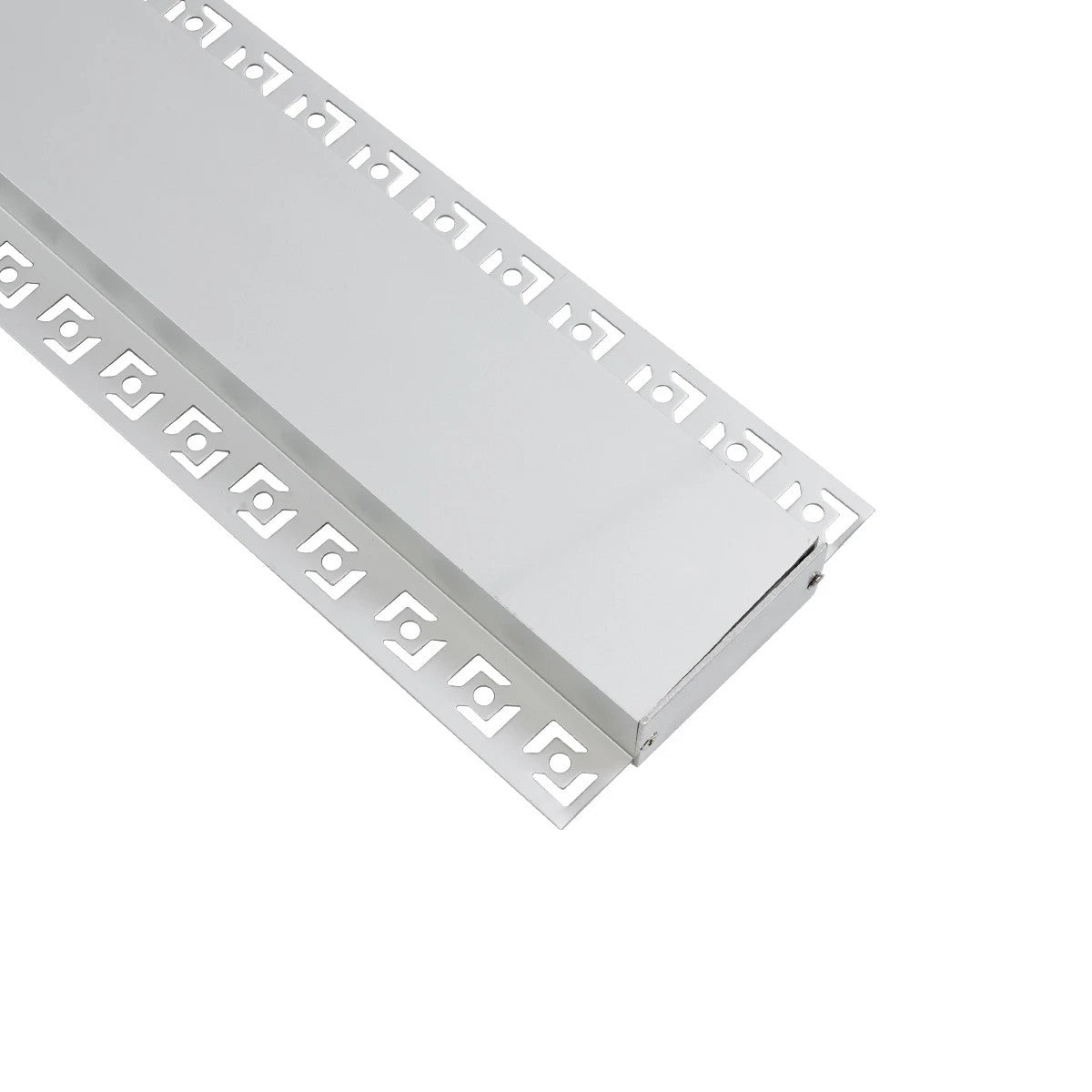 ALP-PLASTERIN GYPSO 70862-1M Χωνευτό Προφίλ Αλουμινίου Ειδικό για Γυψοσανίδα με Λευκό Γαλακτερό Πατητό Κάλυμμα για Ταινίες LED IP20 - Ασημί & Λευκό - Μ100 x Π8.8 x Υ2