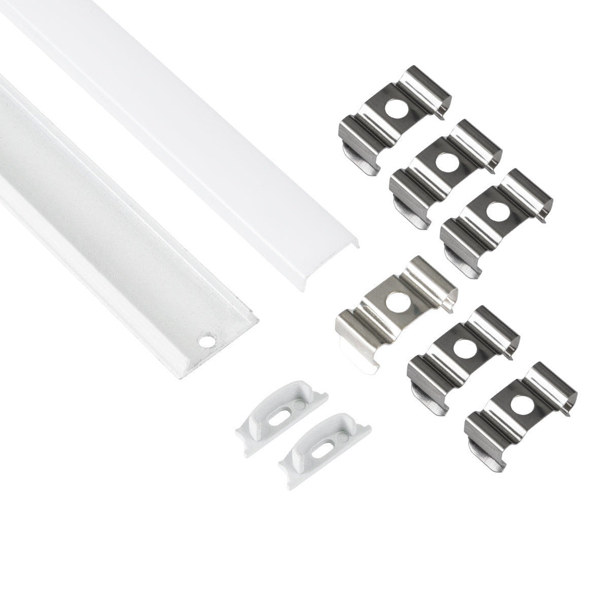 CURVED-PROFILE 70863-3M Προφίλ Αλουμινίου - Βάση & Ψύκτρα Ταινίας LED με Λευκό Γαλακτερό Κάλυμμα - Επιφανειακή Χρήση - Εύκαμπτο με Δυνατότητα Κυρτής Τοποθέτησης - Πατητό Κάλυμμα - Λευκό - 3 Μέτρα - Πακέτο 5 Τεμαχίων - Μ300 x Π1.8 x Υ0.5cm