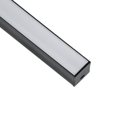 ALP-LINEAR LIGHTLINE 70869-3M Επιφανειακό Προφίλ Αλουμινίου με Λευκό Γαλακτερό Πατητό Κάλυμμα για Ταινίες LED IP20 - Μαύρο & Λευκό - Μ300 x Π2.3 x Υ2 - Πακέτο 5 Τεμαχίων