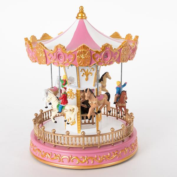 ΚΑΡΟΥΖΕΛ ΜΕ ΖΩΑΚΙΑ ΡΟΖ ΜΕ ΜΕΤΑΣΧΗΜΑΤΙΣΤΗ ΜΕ ΜΟΥΣΙΚΗ ΚΑΙ ΚΙΝΗΣΗ 18x18x24