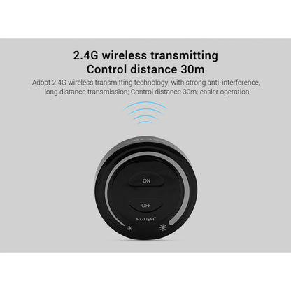 71403 FUT087-B Mi-Light Ασύρματο Χειριστήριο Αφής RF 2.4Ghz για όλα τα Μονόχρωμα Mi-BOXER Controller DC 3V 2 x AAA - IP20 Μαύρο Φ8 x Υ1.8cm