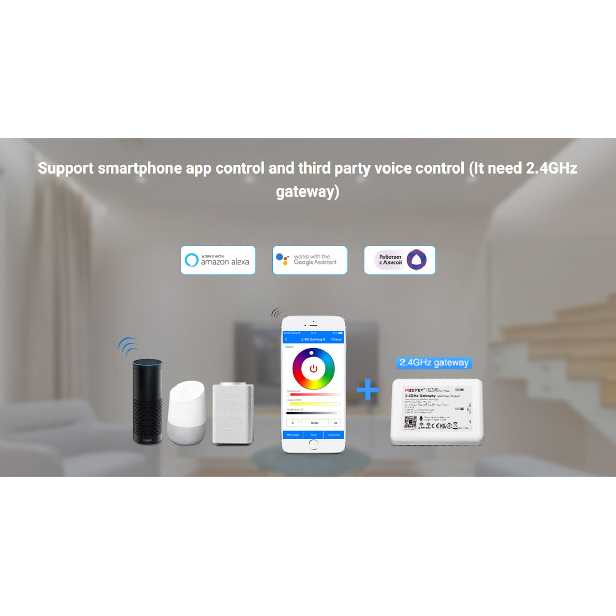 71415 LS2S Mi-BOXER DC WiFi & RF 2.4Ghz Dimmer High Speed Controller 5 Καναλιών DC 12-24V 5 x 6A 144W - Max 10A 240W - IP20 RGBW+WW - Din Rail Ράγας - Μ9 x Π3.4 x Υ6cm