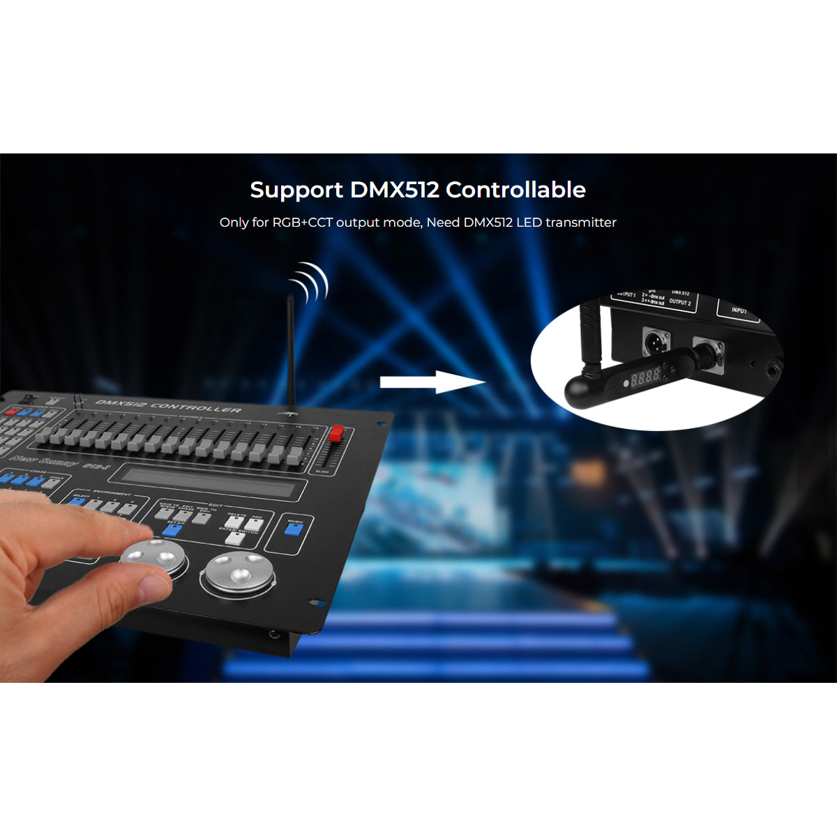 71415 LS2S Mi-BOXER DC WiFi & RF 2.4Ghz Dimmer High Speed Controller 5 Καναλιών DC 12-24V 5 x 6A 144W - Max 10A 240W - IP20 RGBW+WW - Din Rail Ράγας - Μ9 x Π3.4 x Υ6cm