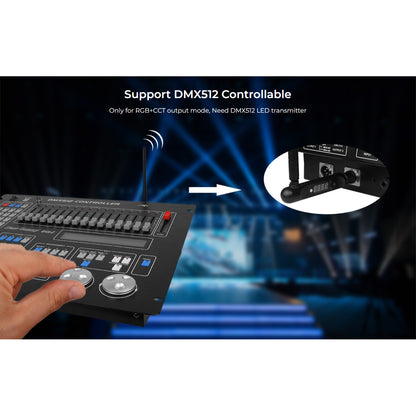 71415 LS2S Mi-BOXER DC WiFi & RF 2.4Ghz Dimmer High Speed Controller 5 Καναλιών DC 12-24V 5 x 6A 144W - Max 10A 240W - IP20 RGBW+WW - Din Rail Ράγας - Μ9 x Π3.4 x Υ6cm