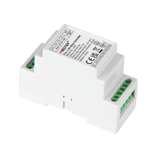 71415 LS2S Mi-BOXER DC WiFi & RF 2.4Ghz Dimmer High Speed Controller 5 Καναλιών DC 12-24V 5 x 6A 144W - Max 10A 240W - IP20 RGBW+WW - Din Rail Ράγας - Μ9 x Π3.4 x Υ6cm