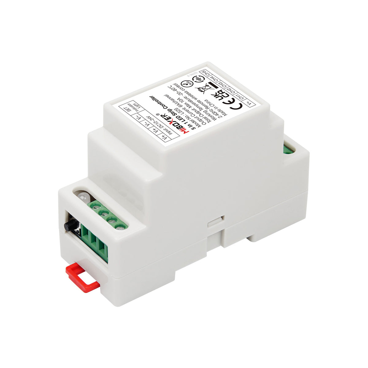 71415 LS2S Mi-BOXER DC WiFi & RF 2.4Ghz Dimmer High Speed Controller 5 Καναλιών DC 12-24V 5 x 6A 144W - Max 10A 240W - IP20 RGBW+WW - Din Rail Ράγας - Μ9 x Π3.4 x Υ6cm