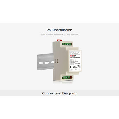 MiBOXER-DL-POW1 71420 DC DALI BUS Τροφοδοτικό/Μετασχηματιστής SELV Ράγας με 2 x 125mA 2W Κανάλια AC 220-240V σε DC 16V 250mA 4W Max IP20 - DALI BUS - Μ9 x Π3.4 x Υ6