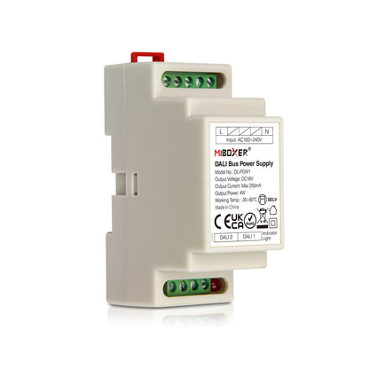 MiBOXER-DL-POW1 71420 DC DALI BUS Τροφοδοτικό/Μετασχηματιστής SELV Ράγας με 2 x 125mA 2W Κανάλια AC 220-240V σε DC 16V 250mA 4W Max IP20 - DALI BUS - Μ9 x Π3.4 x Υ6