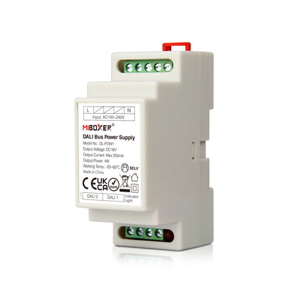 MiBOXER-DL-POW1 71420 DC DALI BUS Τροφοδοτικό/Μετασχηματιστής SELV Ράγας με 2 x 125mA 2W Κανάλια AC 220-240V σε DC 16V 250mA 4W Max IP20 - DALI BUS - Μ9 x Π3.4 x Υ6