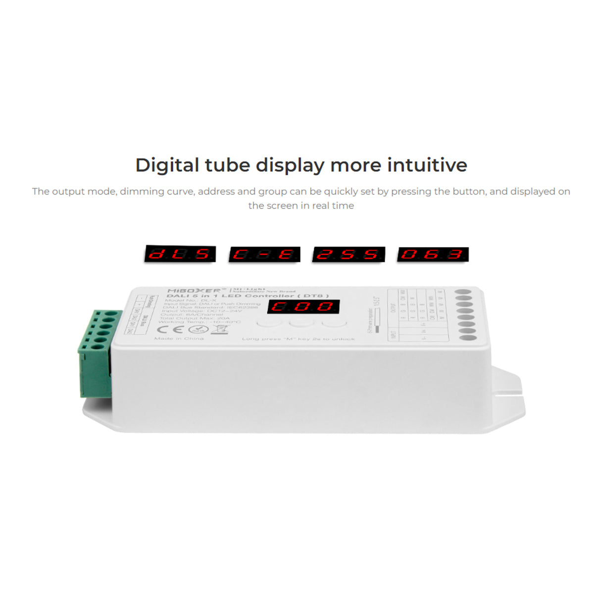 71423 DL-X Mi-BOXER DC DALI & Push Dimming 5 in 1 High Speed Controller / Dimmer 5 Καναλιών DC 12-24V 5 x 6A 144W - Max 20A 480W - IP20 RGBW+WW Μ13 x Π5 x Υ2.5cm