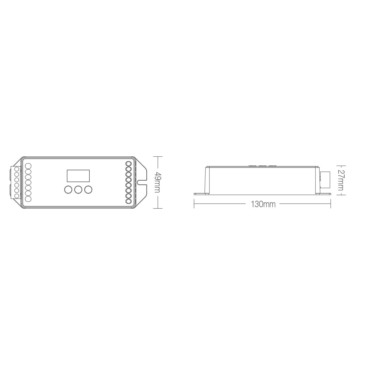71423 DL-X Mi-BOXER DC DALI & Push Dimming 5 in 1 High Speed Controller / Dimmer 5 Καναλιών DC 12-24V 5 x 6A 144W - Max 20A 480W - IP20 RGBW+WW Μ13 x Π5 x Υ2.5cm