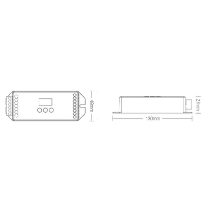 71423 DL-X Mi-BOXER DC DALI & Push Dimming 5 in 1 High Speed Controller / Dimmer 5 Καναλιών DC 12-24V 5 x 6A 144W - Max 20A 480W - IP20 RGBW+WW Μ13 x Π5 x Υ2.5cm