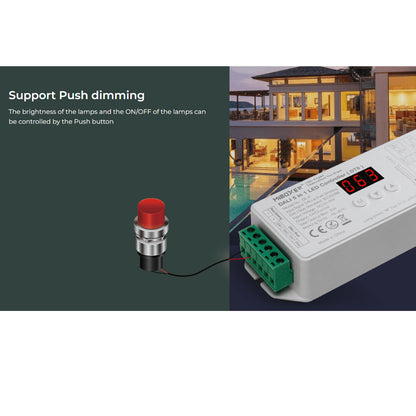 71423 DL-X Mi-BOXER DC DALI & Push Dimming 5 in 1 High Speed Controller / Dimmer 5 Καναλιών DC 12-24V 5 x 6A 144W - Max 20A 480W - IP20 RGBW+WW Μ13 x Π5 x Υ2.5cm