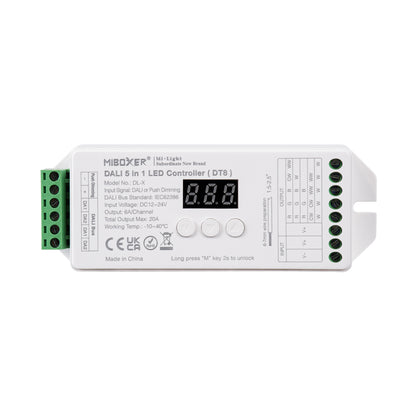71423 DL-X Mi-BOXER DC DALI & Push Dimming 5 in 1 High Speed Controller / Dimmer 5 Καναλιών DC 12-24V 5 x 6A 144W - Max 20A 480W - IP20 RGBW+WW Μ13 x Π5 x Υ2.5cm
