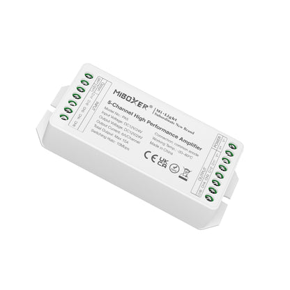 MiBOXER-PA5 71429 DC Ενισχυτής Ισχύος & Σήματος Υψηλής Ταχύτητας με 5 x 6A 144W Κανάλια DC 12-24V 15A 360W Max IP20 - Μ11.4 x Π4.9 x Υ2.8