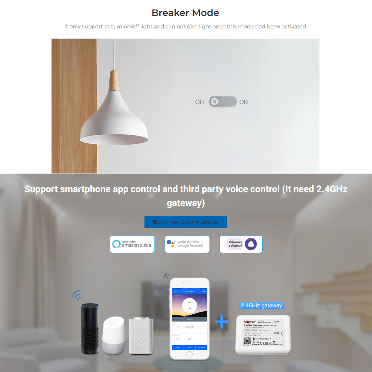MiBOXER-TRI-C1 71432 AC Triac RF 2.4Ghz & Push Dimmer με 1 x 1.36A 300W Κανάλι AC 220-240V 1.36A 300W Max IP20 - RF 2.4Ghz & Push Dimming - Μ5 x Π5 x Υ2.3