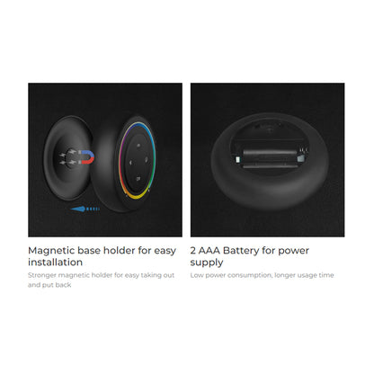 71434 S2-B Mi-Light Ασύρματο Χειριστήριο Αφής RF 2.4Ghz για όλα τα RGBW+WW Mi-BOXER Controller DC 3V 2 x AAA - IP20 Μαύρο Φ7 x Υ2.5cm