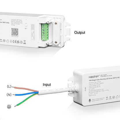 71437 WL1-P75V24 Mi-BOXER DC Smart Wifi & RF 2.4Ghz & Push Dimming Power Supply Τροφοδοτικό SELV & Controller / Dimmer All in One AC100-240V σε DC 24V 1 x 3A 75W - Max 3A 75W - IP20 Μ19 x Π5.5 x Υ3.2cm