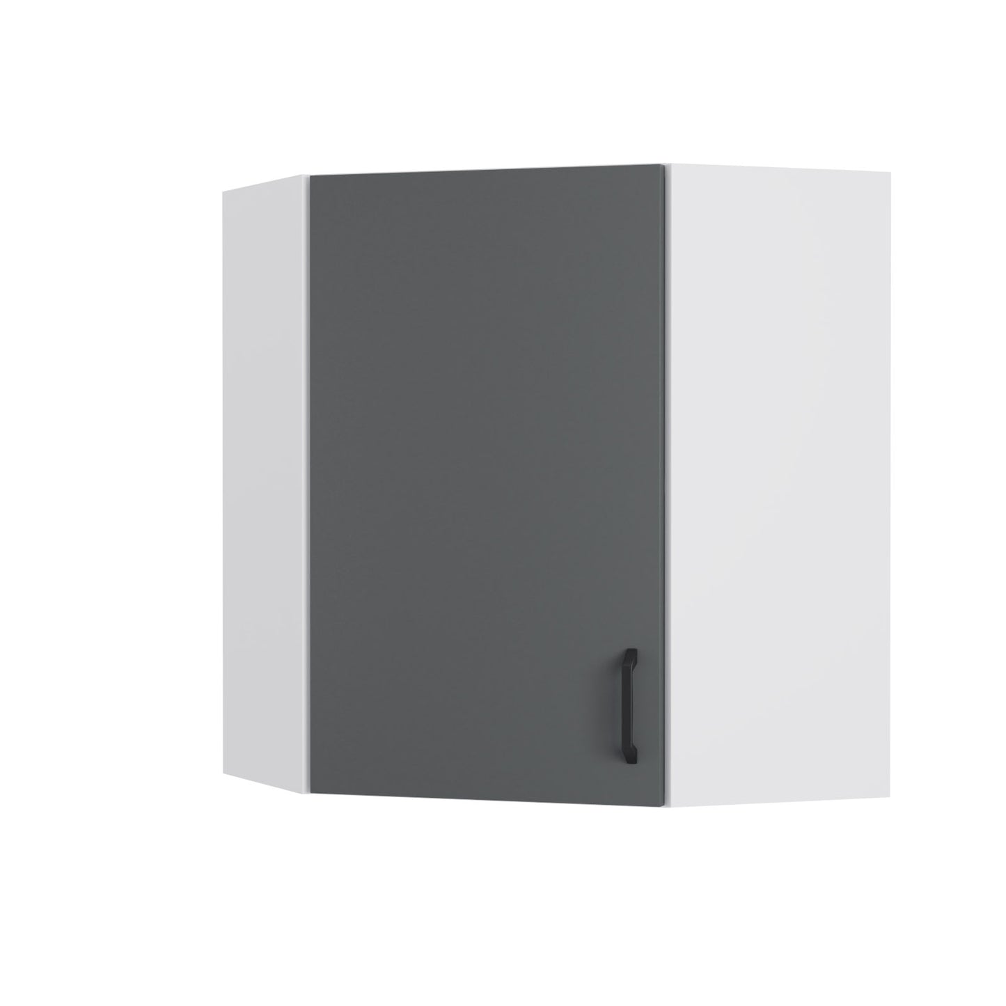Modest Corner Upper Cabinet Anthracite 60-60x30x72