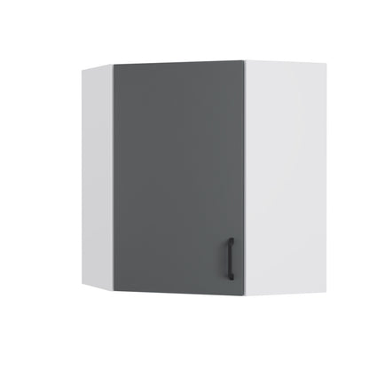 Modest Corner Upper Cabinet Anthracite 60-60x30x72