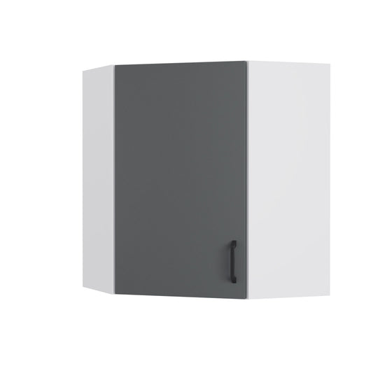 Modest Corner Upper Cabinet Anthracite 60-60x30x72