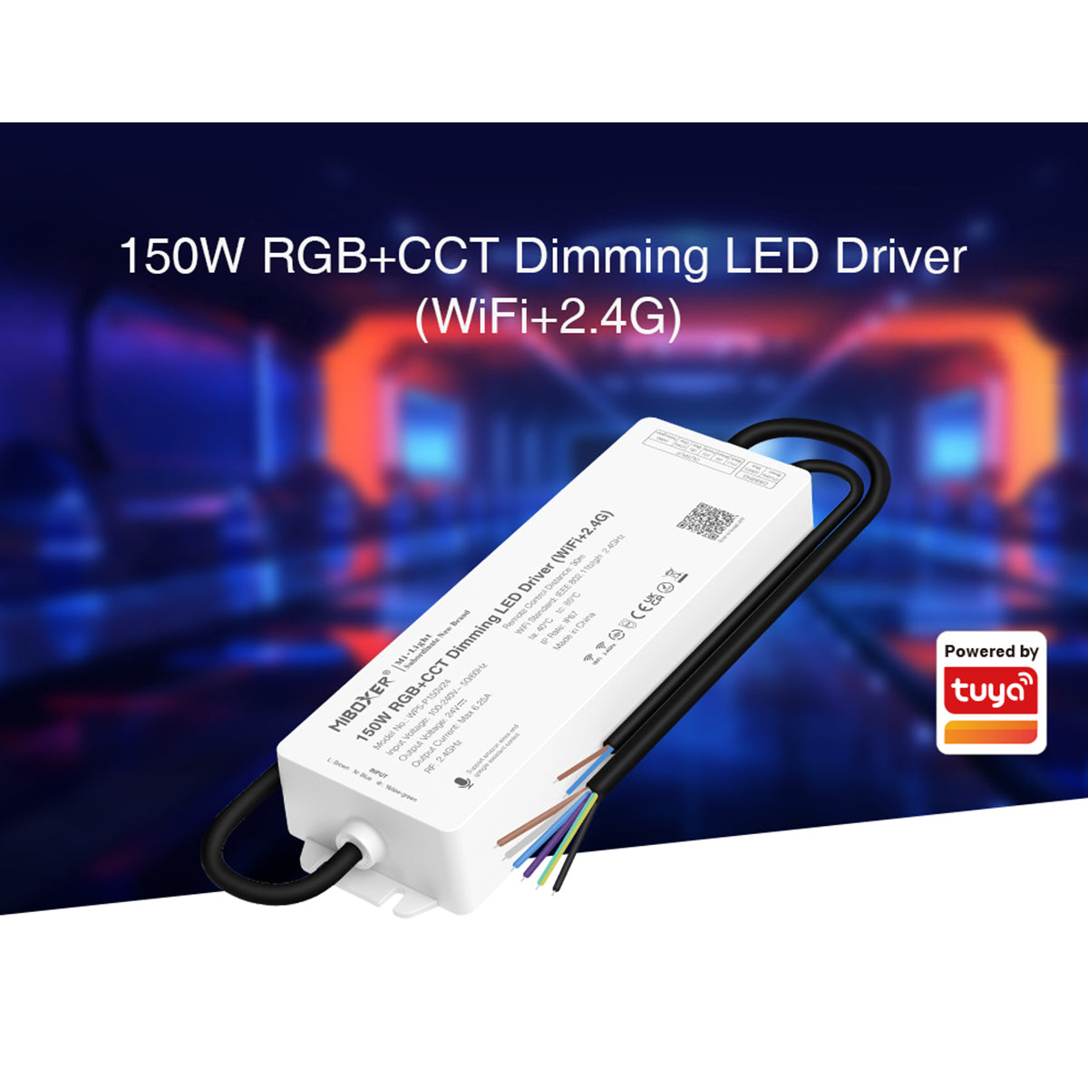 71442 WP3-P150V24 Mi-BOXER DC Smart Wifi & RF 2.4Ghz Power Supply Τροφοδοτικό SELV & Controller / Dimmer All in One 3 Καναλιών AC100-240V σε DC 24V 3 x 2.1A 50W - Max 6.25A 150W - Αδιάβροχο IP67 RGB Μ22.5 x Π7.3 x Υ3.5cm