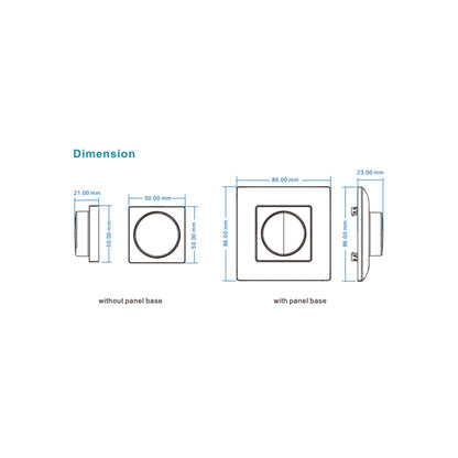 71443 K1 Mi-BOXER Ασύρματο Επιτοίχιο Χειριστήριο Dimmer RF 2.4Ghz για όλα τα Μονόχρωμα Mi-BOXER Controller DC 3V 1 x CR2032 - IP20 Λευκό Μ8.5 x Π8.5 x Υ2.5cm