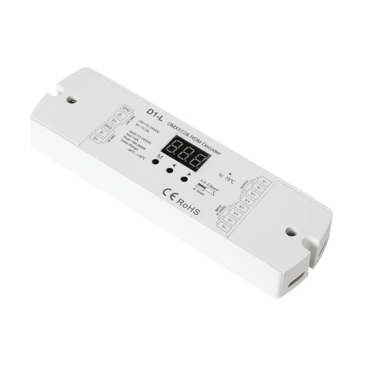 71446 D1-L SKYDANCE DC DMX & RDM Dimmer High Speed Controller / Decoder 1 Καναλιού DC 12-24V 1 x 15.5A 360W - Max 15.5A 360W - IP20 Μ17 x Π5 x Υ2.5cm