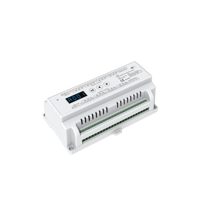 71450 D24 SKYDANCE DC DMX & RDM Dimmer Din Rail Ράγας High Speed Controller / Decoder 24 Καναλιών DC 12-24V 24 x 3A 72W - Max 72.5A 1740W - IP20 Μ16 x Π9 x Υ6cm