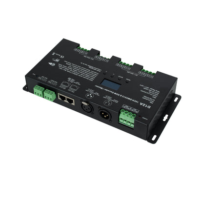 71451 D12A SKYDANCE DC DMX & RDM Dimmer High Speed Controller / Decoder / Master 12 Καναλιών DC 12-24V 12 x 5A 120W - Max 60.5A 1440W - IP20 Μ25 x Π11.5 x Υ4cm
