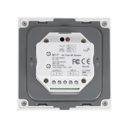 71452 S1-T SKYDANCE AC Smart RF 2.4Ghz & Αφής - Touch Triac Dimming AC100-240V σε AC100-240V 1 x 1.5A 360W - Max 1.5A 360W - IP20 - Λευκό Σώμα - Μ8.5 x Π8.5 x Υ3.2cm