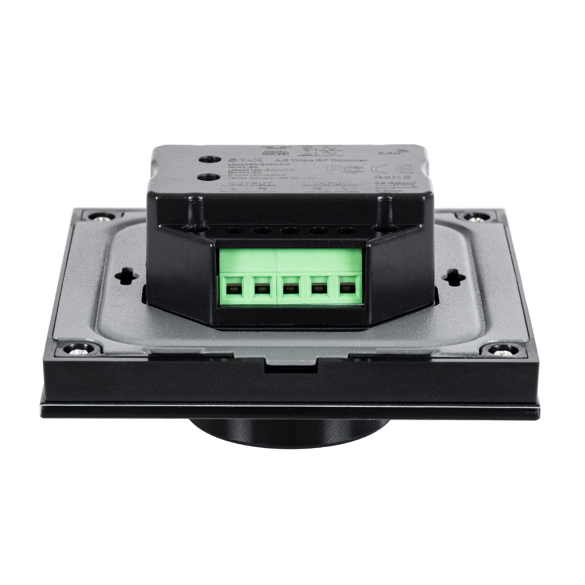 71455 S1-K SKYDANCE AC Smart RF 2.4Ghz & Ροοστάτη - Push ON/OFF Triac Dimming AC100-240V σε AC100-240V 1 x 1.5A 360W - Max 1.5A 360W - IP20 - Μαύρο Σώμα - Μ8.5 x Π8.5 x Υ5cm