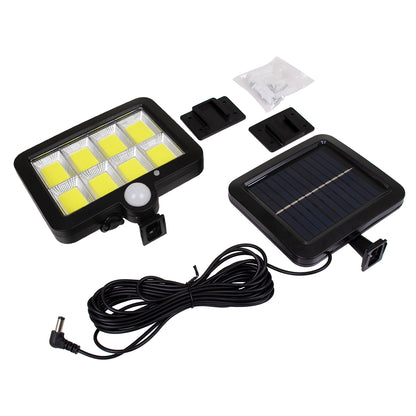 71464 Αυτόνομος Ηλιακός Προβολέας LED 160 8 x COB 40W 2000lm με Ενσωματωμένη Μπαταρία 2400mAh - Φωτοβολταϊκό Πάνελ με Αισθητήρα Ημέρας-Νύχτας - PIR Αισθητήρα Κίνησης Αδιάβροχο IP65 Ψυχρό Λευκό 6000K
