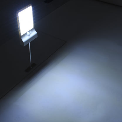 71467 Αυτόνομο Ηλιακό Φωτιστικό Τοίχου Λευκό LED SMD 4W 550lm με Ενσωματωμένη Μπαταρία 2200mAh - Φωτοβολταϊκό Πάνελ - Βάση Στήριξης - Αισθητήρα Ημέρας-Νύχτας PIR Αισθητήρα Κίνησης Αδιάβροχο IP65 Ψυχρό Λευκό 6000K