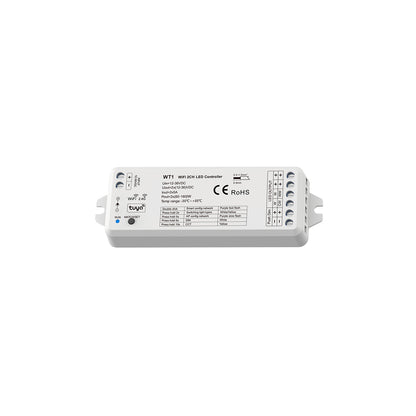 71468 WT1 SKYDANCE DC WiFi & RF 2.4Ghz Dimmer High Speed Controller 2 Καναλιών DC 12-36V 2 x 5A 180W - Max 10A 180W - IP20 Μ11.5 x Π3.5 x Υ2cm