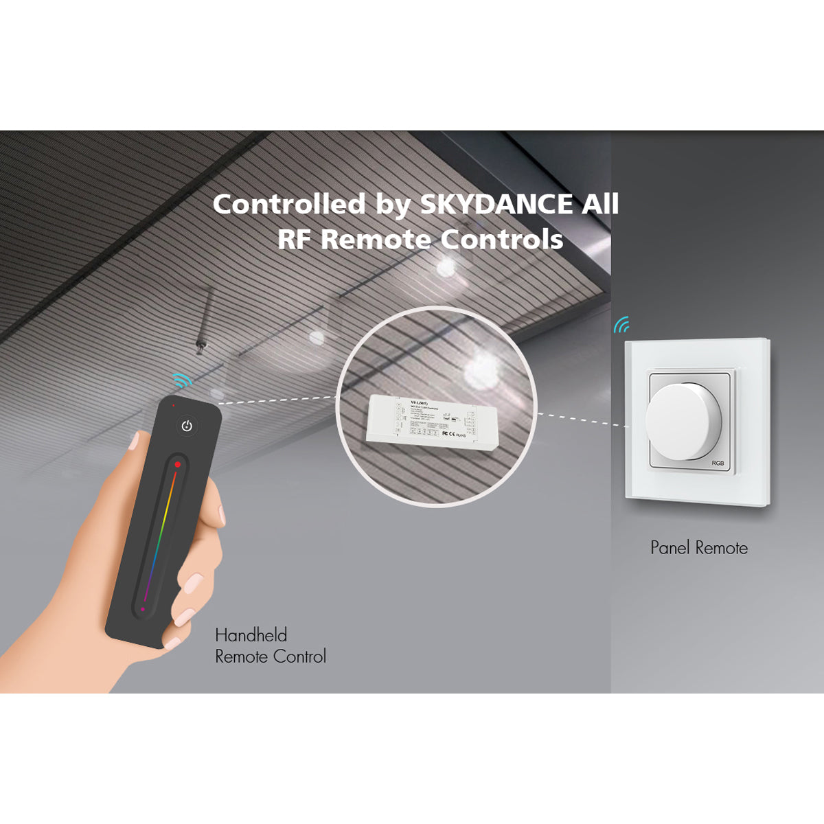 71470 V5-L SKYDANCE DC WiFi & RF 2.4Ghz Dimmer High Speed Controller 5 Καναλιών DC 12-48V 5 x 6A 288W - Max 30A 1440W - IP20 Μ18 x Π5.7 x Υ2.8cm