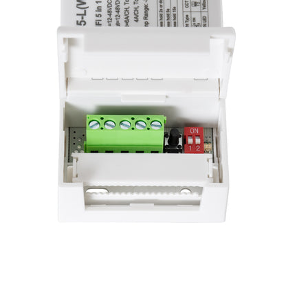 71470 V5-L SKYDANCE DC WiFi & RF 2.4Ghz Dimmer High Speed Controller 5 Καναλιών DC 12-48V 5 x 6A 288W - Max 30A 1440W - IP20 Μ18 x Π5.7 x Υ2.8cm