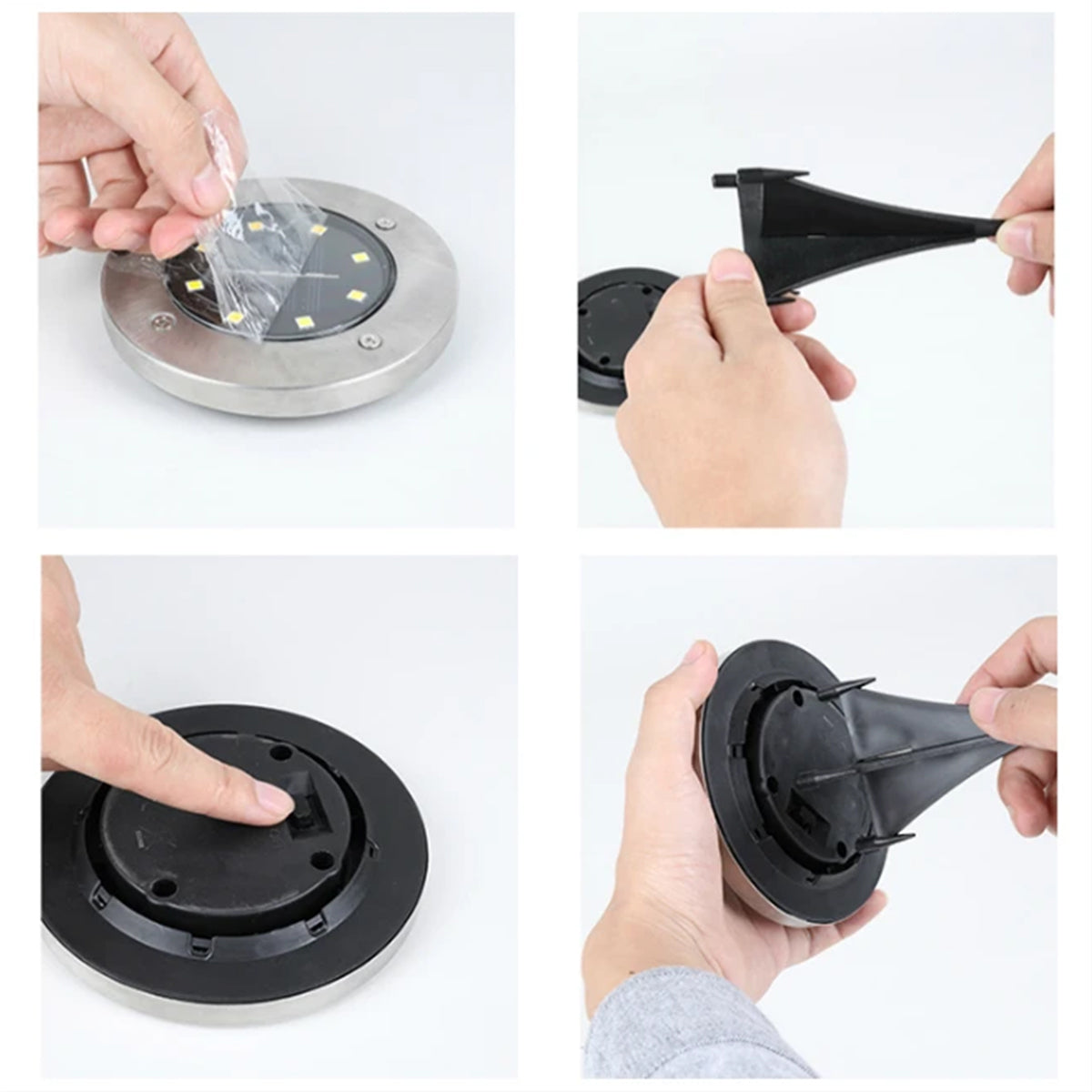 71504 Αυτόνομο Ηλιακό Φωτιστικό Κήπου LED SMD 3W 200lm με Ενσωματωμένη Μπαταρία 600mAh - Φωτοβολταϊκό Πάνελ με Αισθητήρα Ημέρας-Νύχτας Αδιάβροχο IP65 Ψυχρό Λευκό 6000K