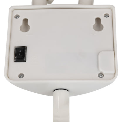 71508 Λευκό Αυτόνομο Ηλιακό Φωτιστικό LED SMD 10W 150lm με Ενσωματωμένη Μπαταρία 1200mAh - Φωτοβολταϊκό Πάνελ με Αισθητήρα Ημέρας-Νύχτας και PIR Αισθητήρα Κίνησης Αδιάβροχο IP54 Ψυχρό Λευκό 6000K