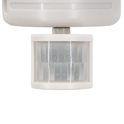 71508 Λευκό Αυτόνομο Ηλιακό Φωτιστικό LED SMD 10W 150lm με Ενσωματωμένη Μπαταρία 1200mAh - Φωτοβολταϊκό Πάνελ με Αισθητήρα Ημέρας-Νύχτας και PIR Αισθητήρα Κίνησης Αδιάβροχο IP54 Ψυχρό Λευκό 6000K