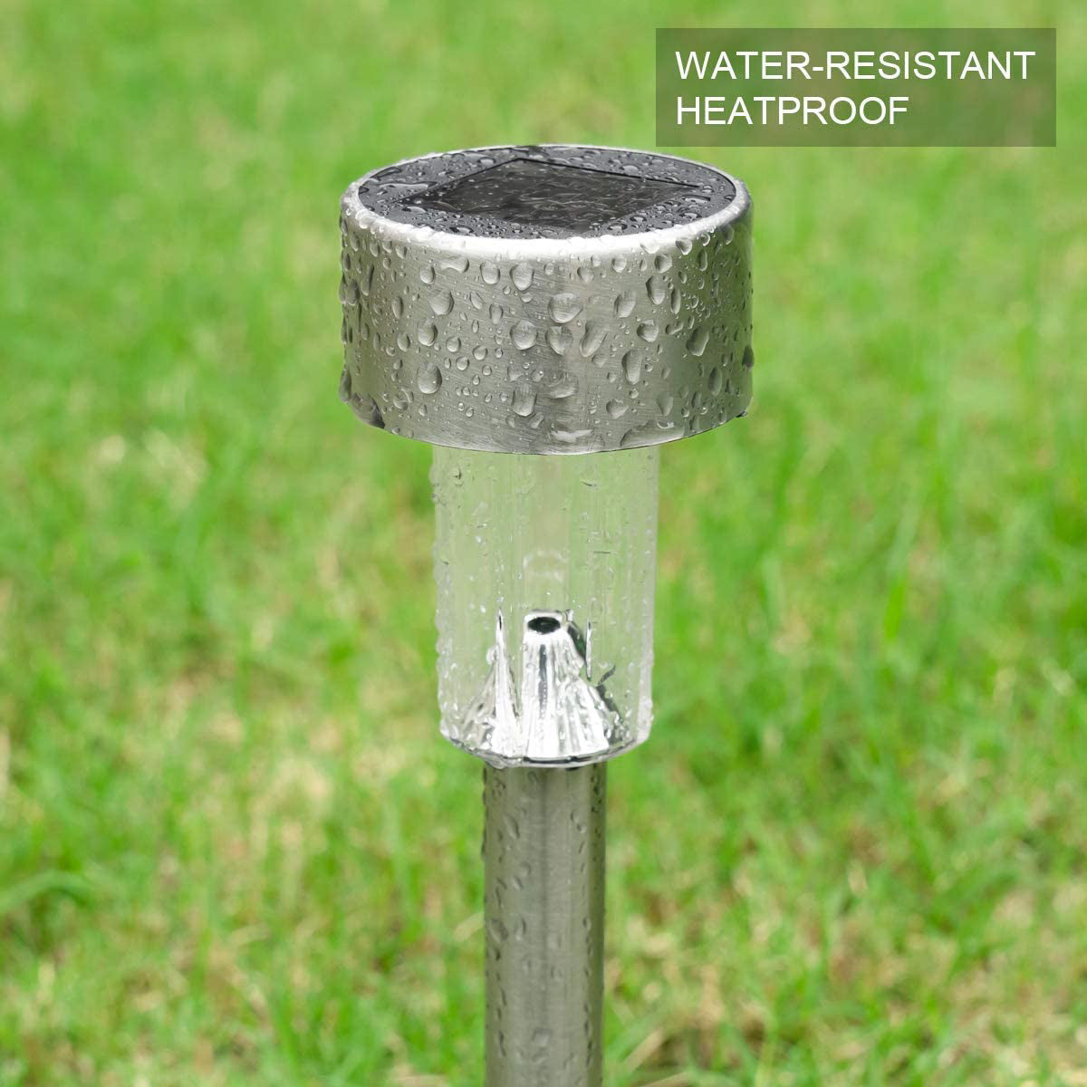 SOLARDECOR 71521 Διακοσμητικό Φωτιστικό με Βάση Κήπου / Καρφωτό LED 1W 40lm 180° DC 5V με Φωτοβολταϊκό Panel 5V 0.1W & Επαναφορτιζόμενη Μπαταρία Li-ion 3.2V 600mAh Αδιάβροχο IP65 Θερμό Λευκό 2700K - Μ4.7 x Π4.7 x Υ19.5