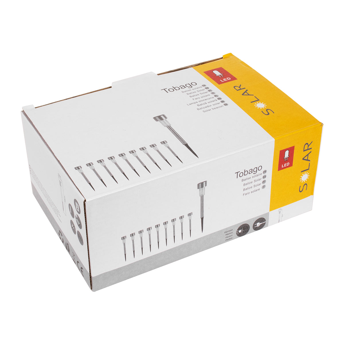 71522-10 ΣΕΤ 10 Τεμαχίων Αυτόνομα Ηλιακά Φωτιστικά LED SMD 1W 90lm με Ενσωματωμένη Μπαταρία 600mAh - Φωτοβολταϊκό Πάνελ με Αισθητήρα Ημέρας-Νύχτας Αδιάβροχο IP65 Φανάρι Κήπου Στρογγυλό Πολύχρωμο RGB