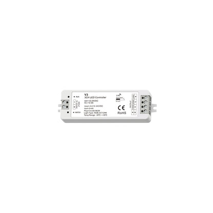 71546 V3 SKYDANCE DC RF 2.4Ghz Dimmer High Speed Controller 3 Καναλιών DC 12-24V 3 x 5A 96W - Max 12A 288W - IP20 Μ10 x Π3.5 x Υ2cm