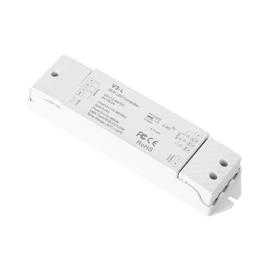 71547 V3-L SKYDANCE DC RF 2.4Ghz Dimmer High Speed Controller & Push Dimming 3 Κανάλια DC 12-48V 3 x 6A 288W - Max 18.5A 288W - IP20 Μ17.5 x Π4.5 x Υ2.5cm